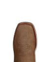 Toe view of The Dusty - Light Mesquite Cowhide on plain background