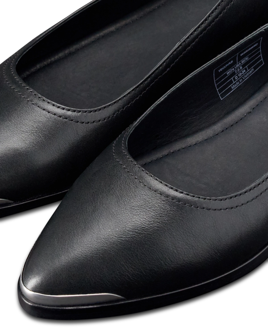 Closeup view of The Misty - Midnight Cowhide