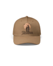 Front view of Father and Son Fishing Hat - Brown on plain background