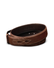 Back view of Men's Western Belt - Heritage Tan on plain background