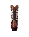 Back view of Men's Birthday Boot IX - Dark Cognac / Bone on plain background