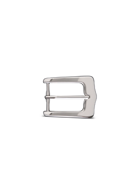 Front view of Men's Town Buckle - Nickel on plain background