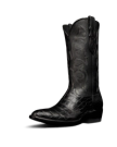 Quarterfront view of The Stallion x Tecovas Boot - Midnight Giant Gator on plain background