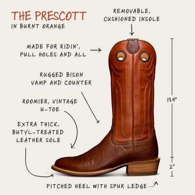 Men's Horseman Boots | The Prescott - Burnt Orange | Tecovas