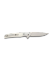 Front view of Bone Ranch Knife - White on plain background
