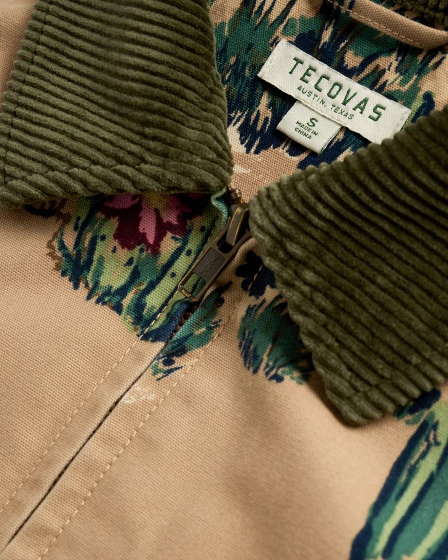 Closeup detail view of Women's Western Mechanic's Jacket - Tan