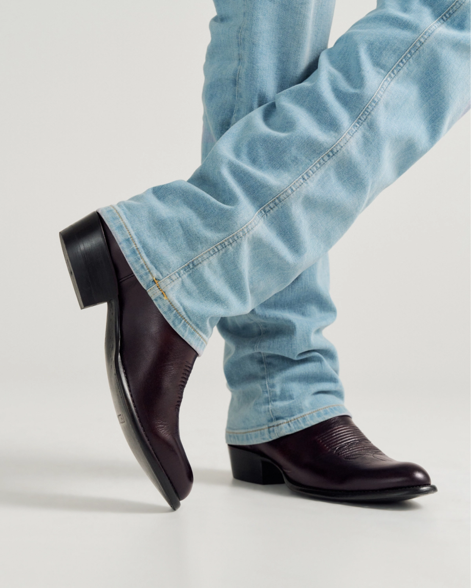 View of The Cartwright - Black Cherry Cowhide