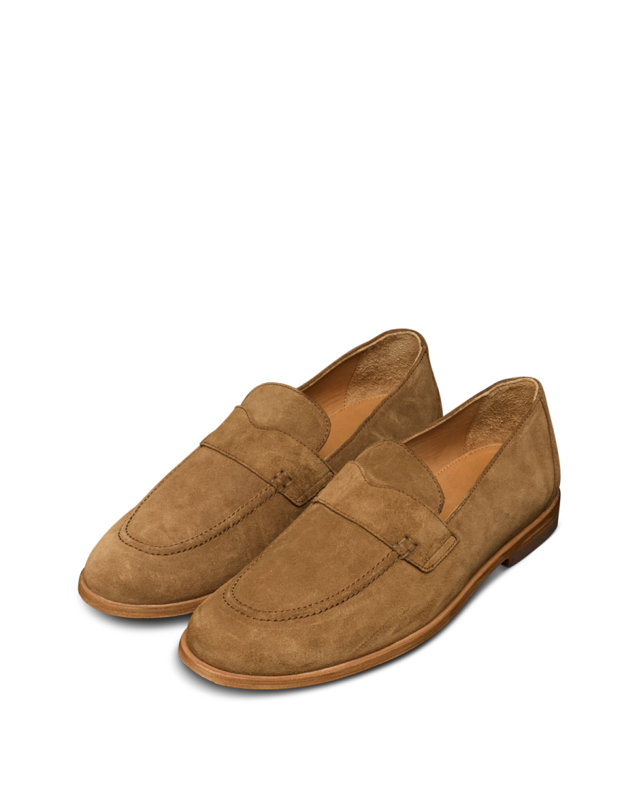 The Monterrey Penny Loafer - Tan suede | Tecovas display picture 1