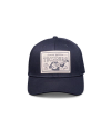 Front view of Genuine Western 6 Panel Mid Pro Trucker - Navy on plain background