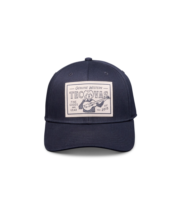 Front view of Genuine Western 6 Panel Mid Pro Trucker - Navy on plain background