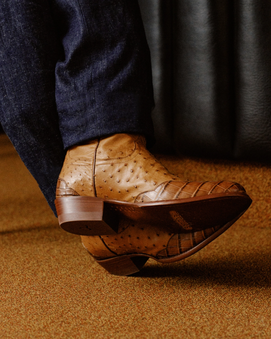 View of Men's Birthday Boot XI - Canyon Ostrich/Nile Crocodile