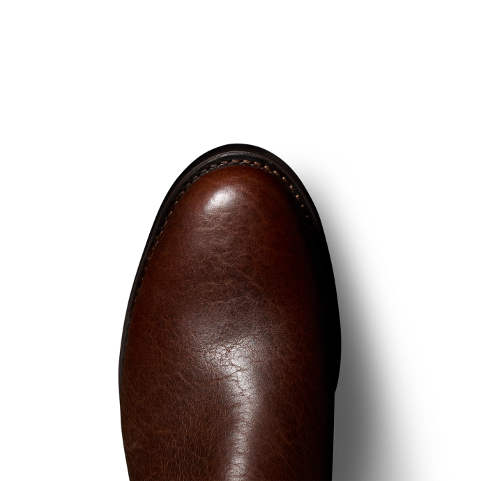 Toe view of The Stockton - Chocolate on plain background