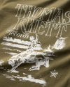 Closeup view of The Thomas Rhett Bucking Bronco Tee - Cactus/Bone