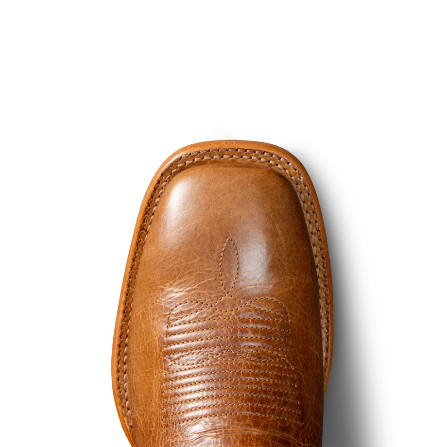 Toe view of The Doc - Tan on plain background