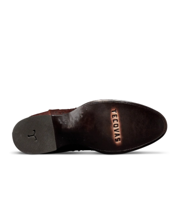 Sole view of The Duke - Hazelnut Ostrich on plain background