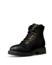 Quarterfront view of LongHaul Waterproof Lace Up Composite Toe Work Boot - Midnight on plain background
