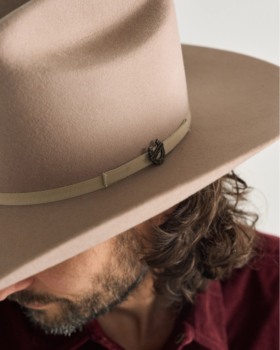 View of Cattleman Wool Cowboy Hat - Khaki