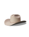 Quarterfront view of Cattleman Fur Cowboy Hat - Silverbelly on plain background