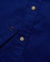 Closeup detail view of Men's Flying-T Foundation Weight Short Sleeve Pearl Snap - Navy