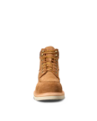 Toe view of LongHaul Waterproof Moc Composite Toe Work Boot - Cashew on plain background