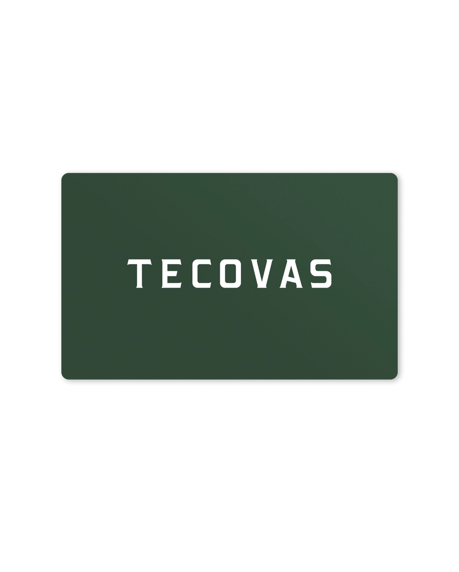 A view of a Tecovas gift card