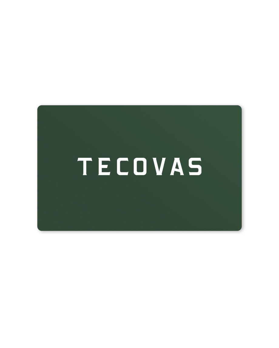 A view of a Tecovas gift card
