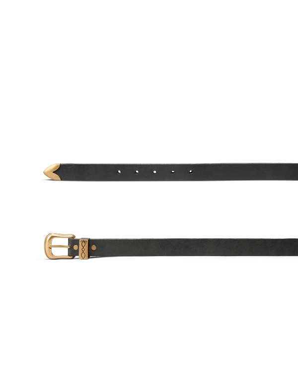 Closeup view of Women's 3 Piece Belt - Midnight