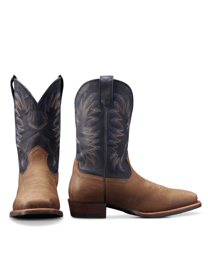 Pair view of The Dusty - Light Mesquite Cowhide on plain background