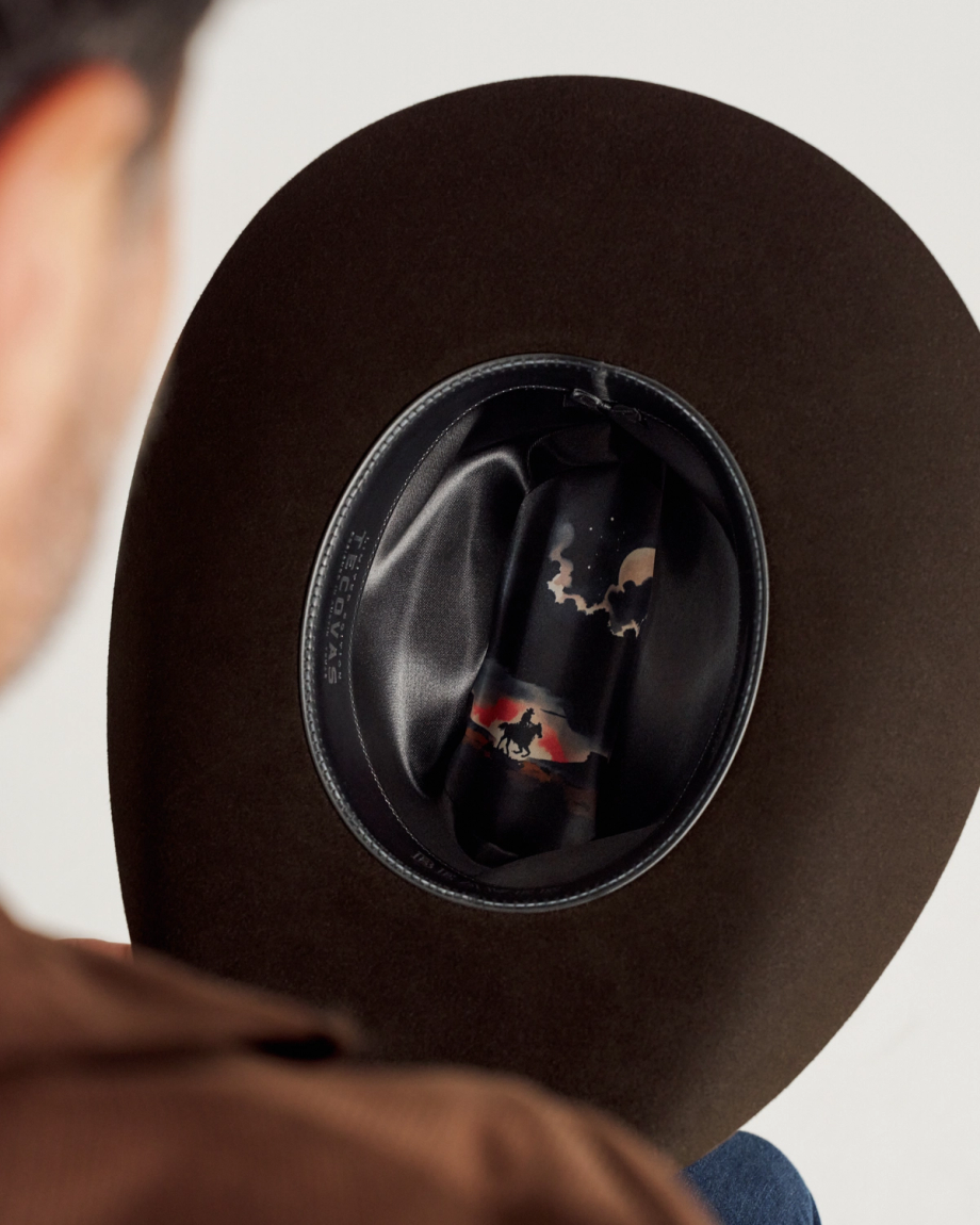 View of Cattleman Birthday X Hat - Dark Brown