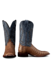 Pair view of The William - Toffee/Navy Caiman on plain background