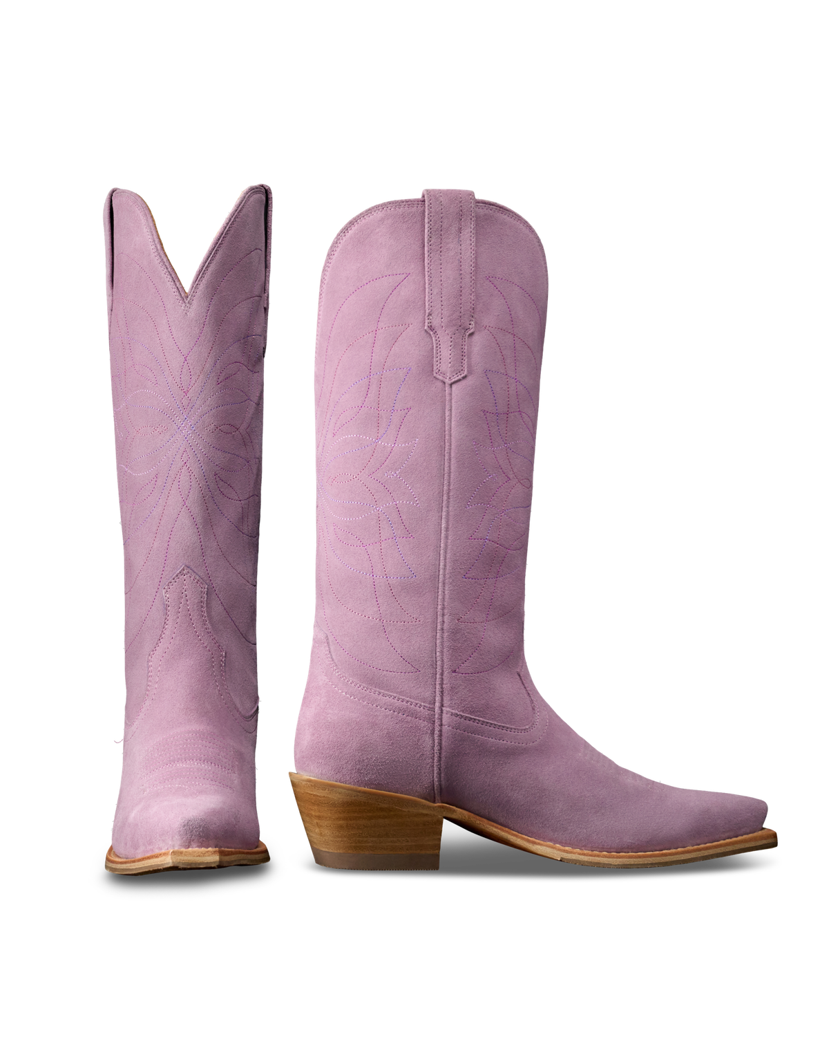 The Annie Cowgirl Boot - Purple suede | Tecovas
