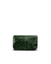 Back view of Eel Concho Clutch - Green on plain background