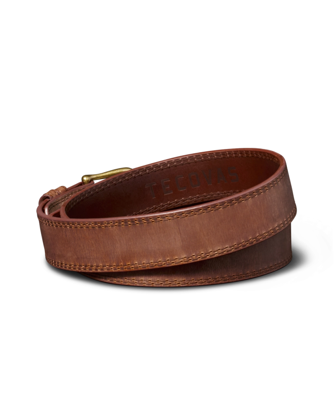 Back view of Women's Goat Belt - Scotch on plain background