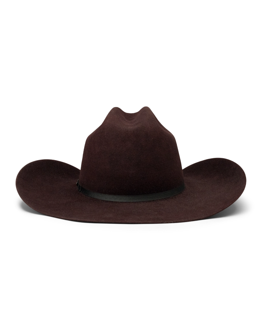 View of Cattleman Fur Cowboy Hat - Black Cherry