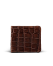 Front view of Men's Birthday X Billfold - Dark Pecan on plain background