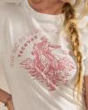 View of Women's I'm Going to Texas Tee - Bone/Dusty Pink