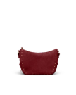 Back view of Slouchy Shoulder Bag - Cabernet on plain background