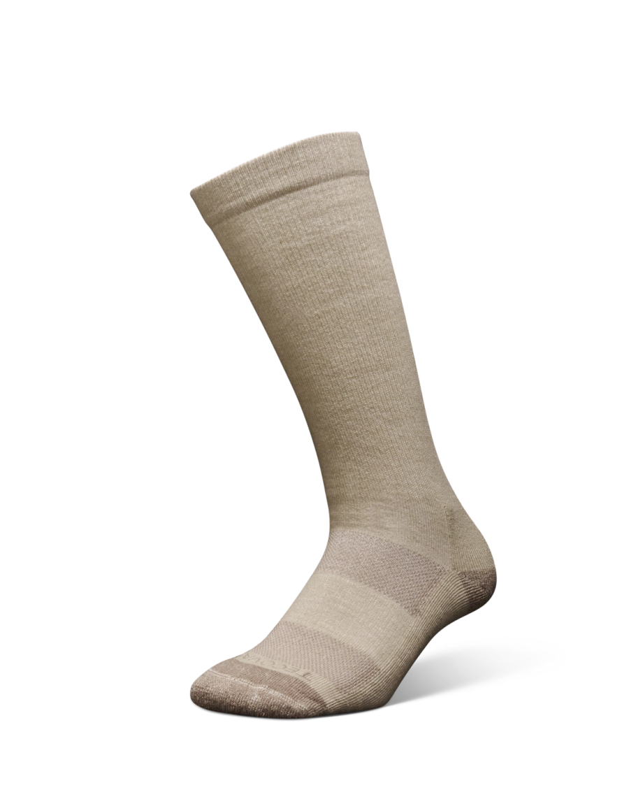 View of Mid-Calf Sock (3 Pack) - Tan / Dark Gray / Brown