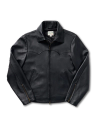 Front view of Men's Western Leather Moto Jacket - Black on plain background