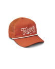 Quarterfront view of Tecovas Gameday Trucker - Burnt Orange on plain background