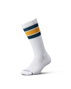 View of Mid Calf Performance Sock - White / Multi