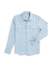 Closeup detail view of Men's Performance Western Pearl Snap LS - Sky