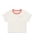 Front view of Women's Vintage Ringer Tee - Bone/Ginger Spice on plain background