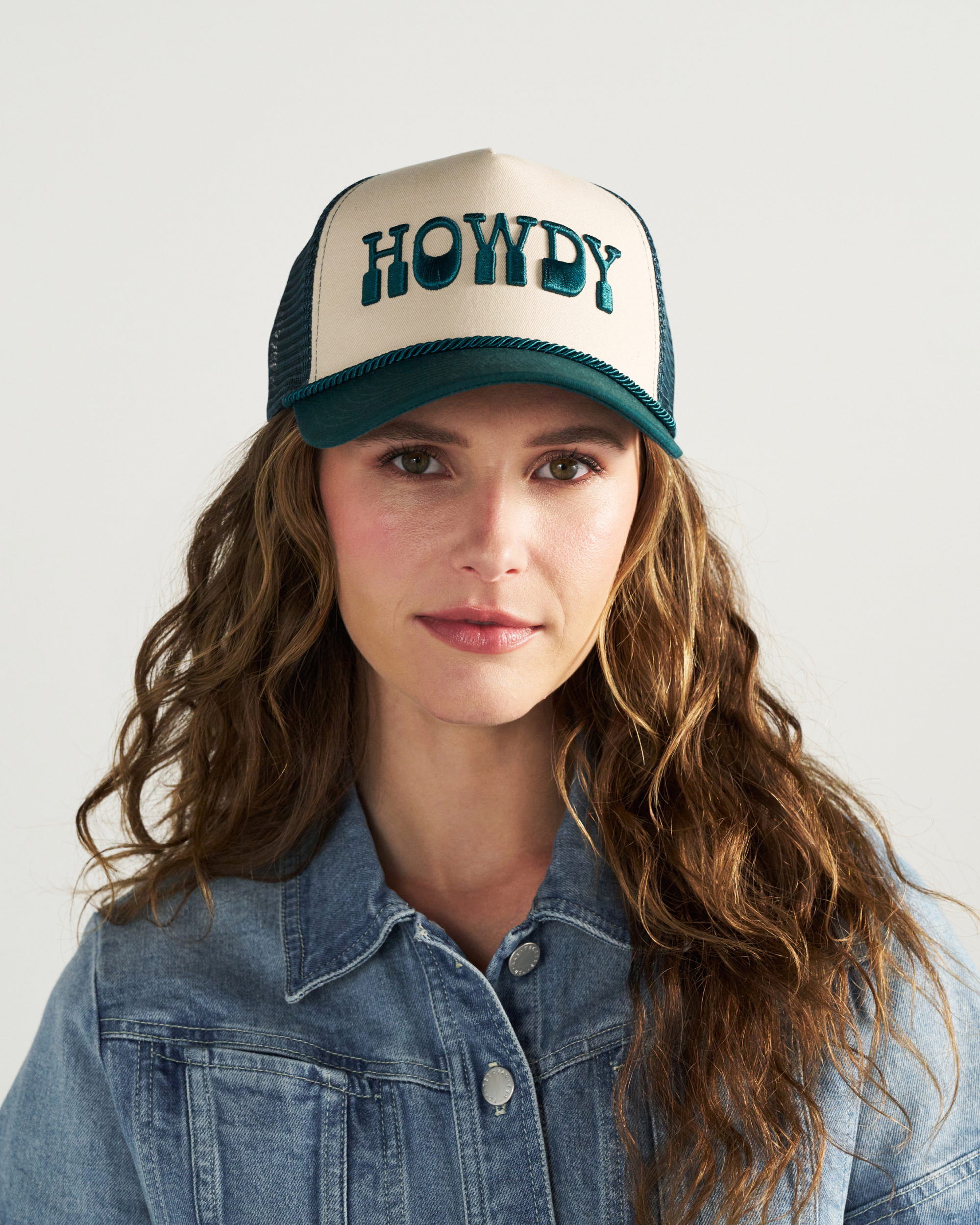 View of Howdy Trucker - White/Dark Teal