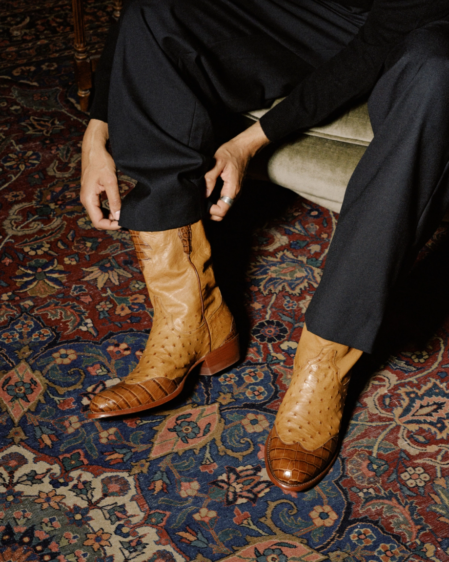 View of Men's Birthday Boot XI - Canyon Ostrich/Nile Crocodile