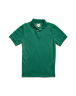 Closeup detail view of Men's Polo Short Sleeve Pearl Snap - Hunter Green