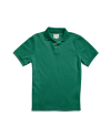 Closeup detail view of Men's Polo Short Sleeve Pearl Snap - Hunter Green