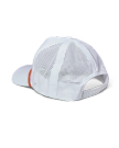 Quarterback view of Tecovas Work Performance Trucker - Burnt Orange Polyester on plain background