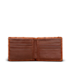 Front view of Ostrich Billfold - Pecan on plain background