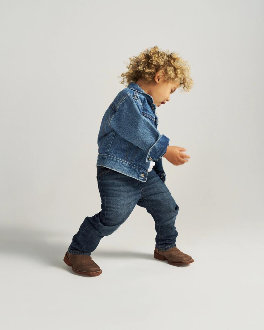 Full view of The Doc Toddler - Gravel on model